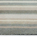 Sage Green Stripe Washable Doormat Pile Height