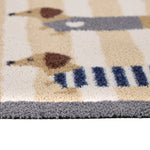 Hug Rug Beige Sausage Chic Washable Doormat Texture Close Up