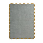 Scalloped Elsie Rug- a 100% hand-tufted rug in Duck Egg with wavy border. 