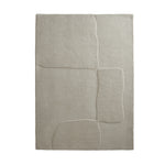 Sculptured Wool Boulder Rug- a 100% wool cut pile rug in Cream with a patterned design. 