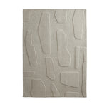 Sculptured Wool Stone Rug in Cream. 100% wool cut & loop pile rug in Cream with a patterned design. 