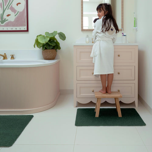Sense Forest Green Bath Mat- 100% recycled material bath mat in a dark green.
