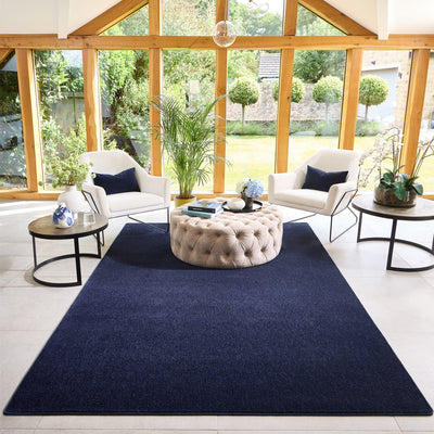 Sense Washable Rug French Navy Blue 4