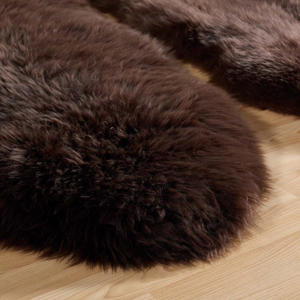 Genuine Sheepskin Rug Chocolate