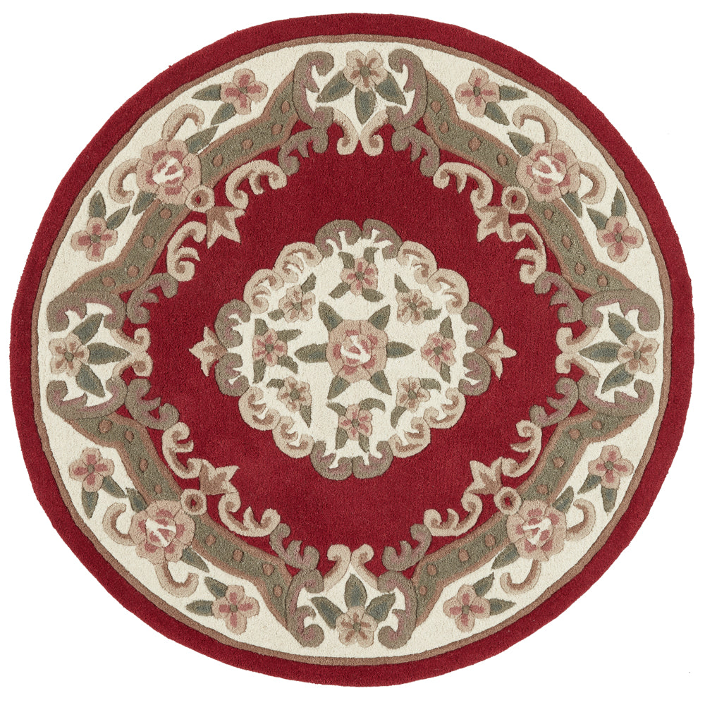 Shensi Aubusson Rug in Wine 3