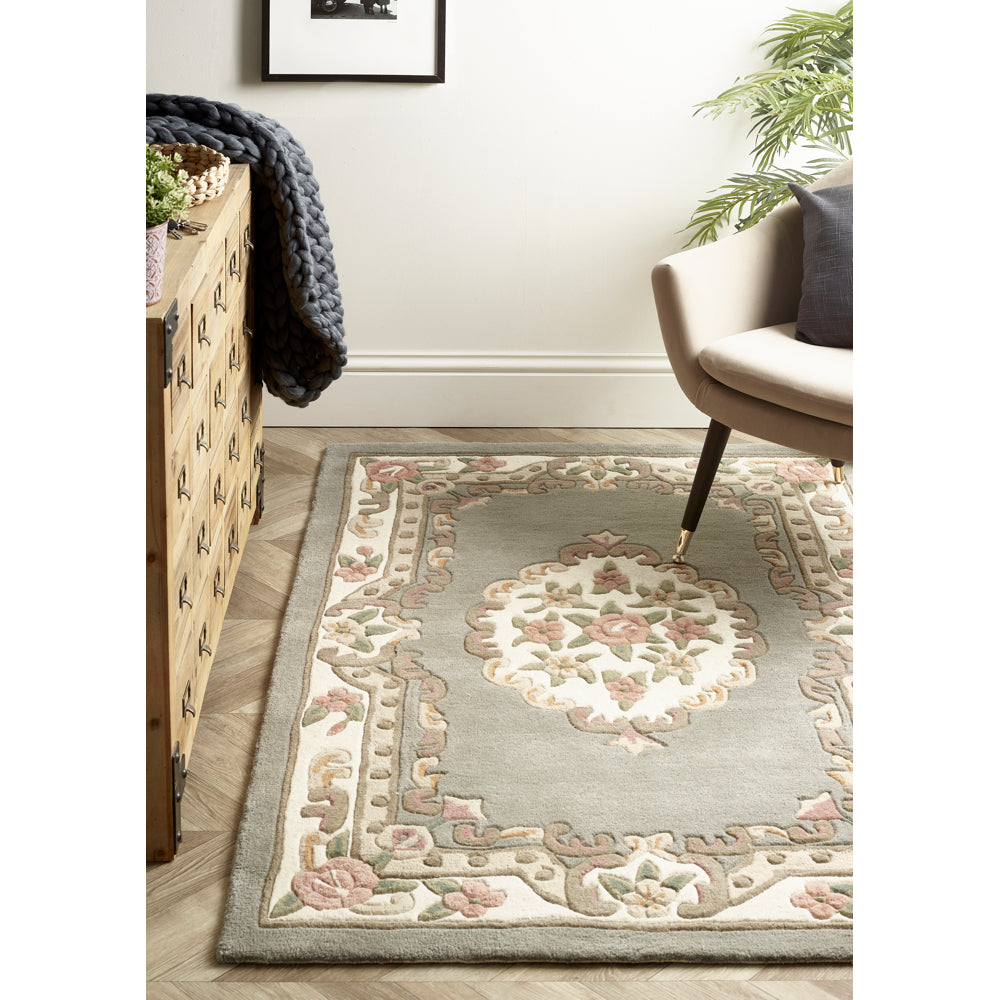 Shensi Aubusson Rug Lifestyle in Grey 6
