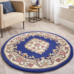 Shensi Aubusson Rug Lifestyle in Navy Blue 10