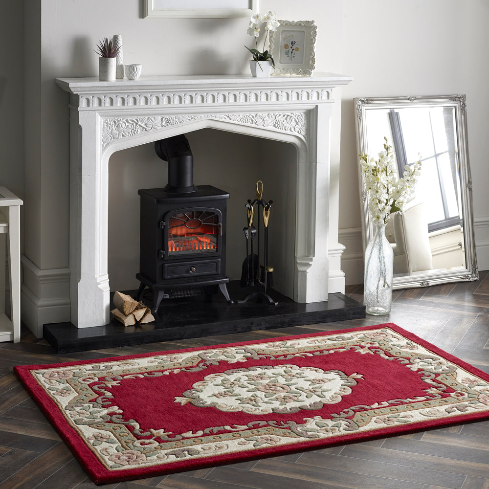 Shensi Aubusson Rug Lifestyle in Wine 8
