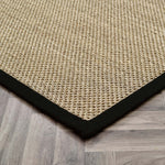 Sisal Rug- 100% Sisal rug with a black border. 
