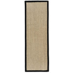Sisal Light Beige with Black Border Rug