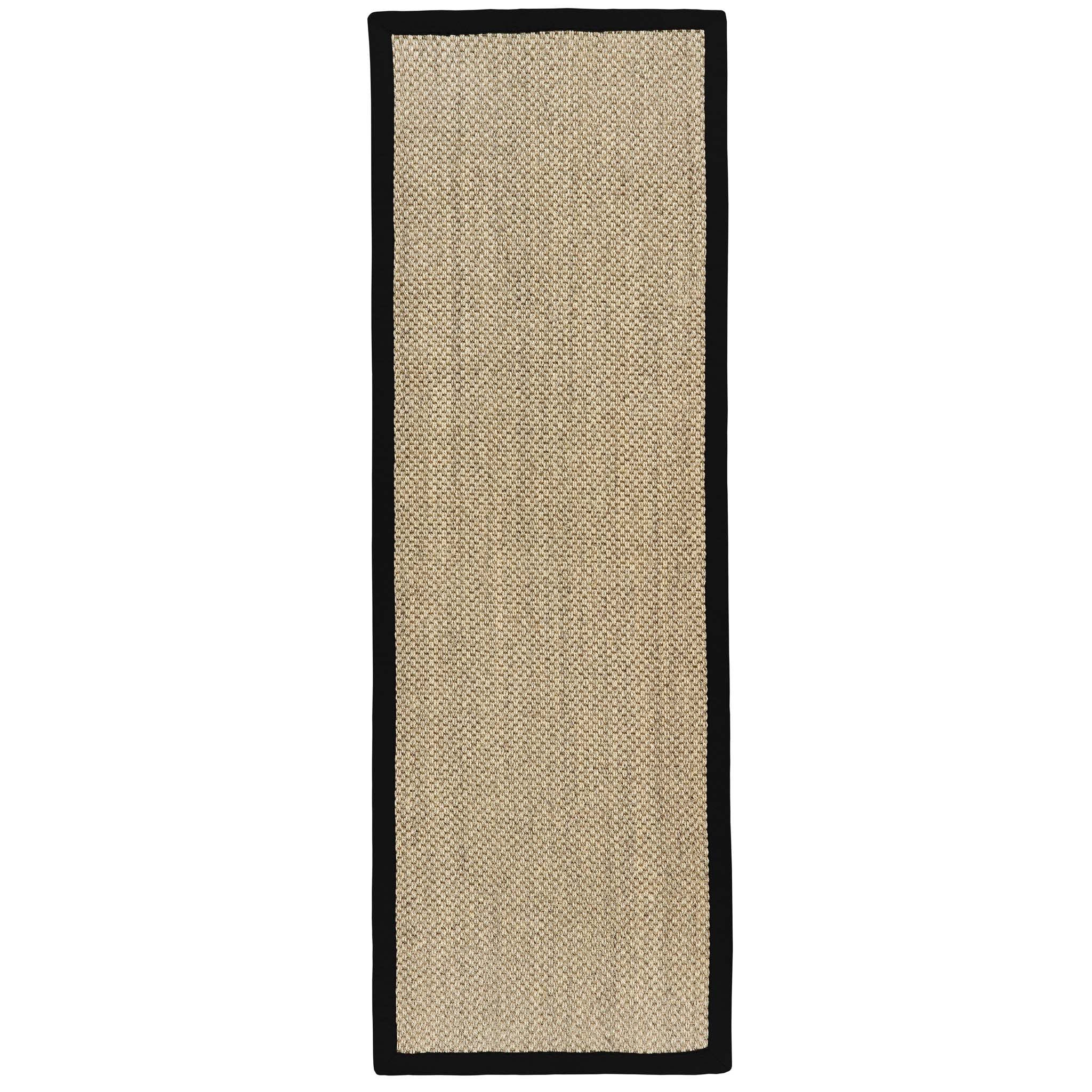 Sisal Light Beige with Black Border Rug