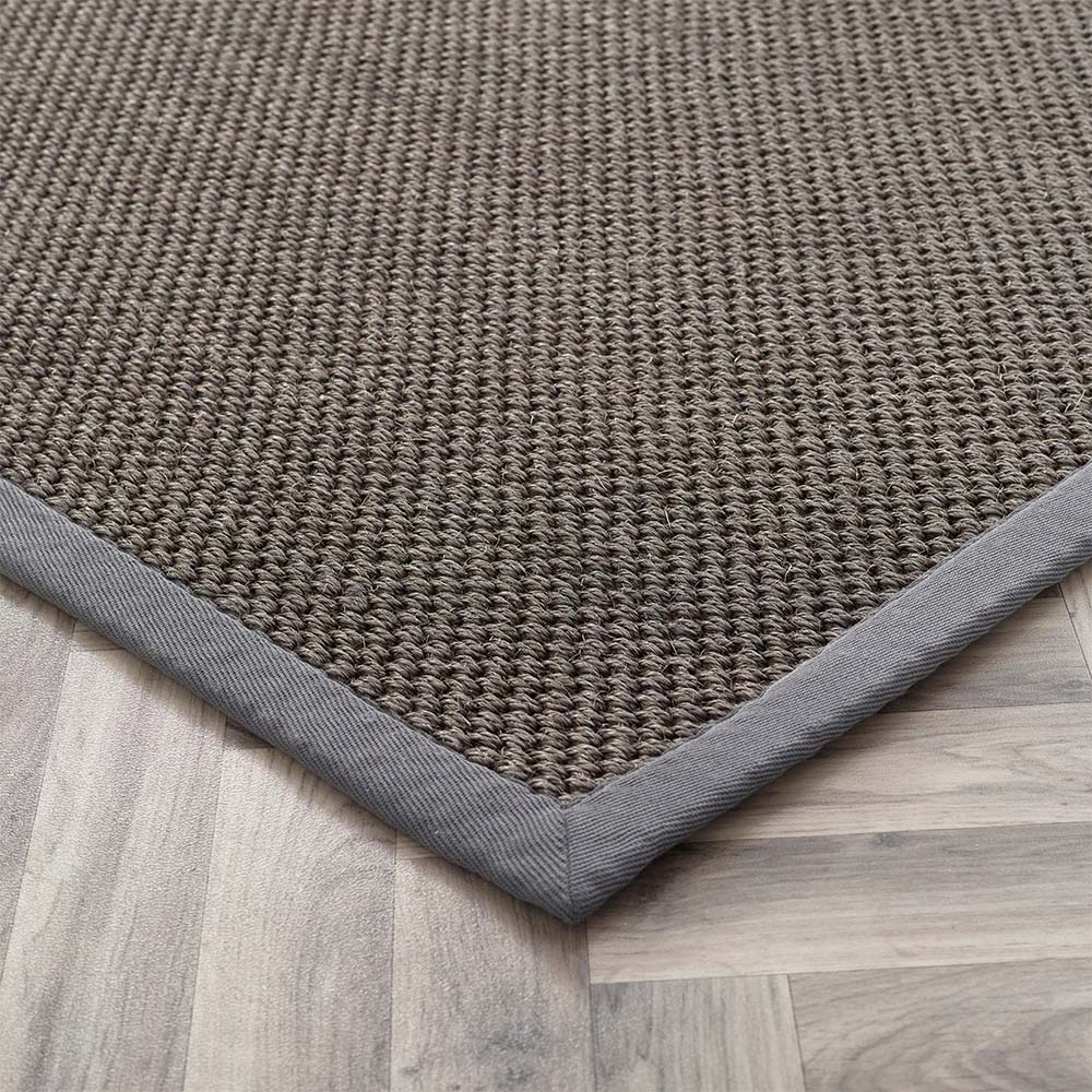 Sisal Rug Grey with Dark Grey Border 4