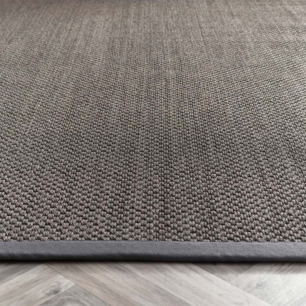 Sisal Rug Grey with Dark Grey Border 5