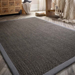 Sisal Rug Grey with Dark Grey Border 2