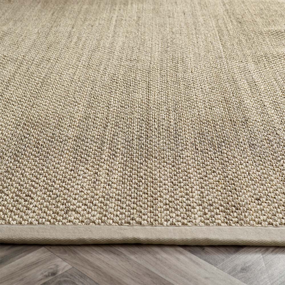 Sisal Rug Light Beige with Sand Border 5