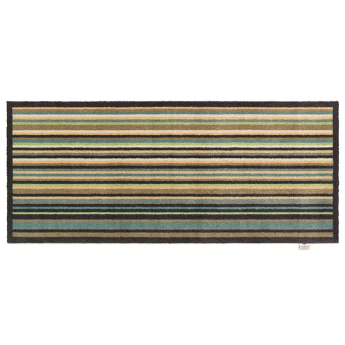 Stripe 84 Blue Green Washable Runner 7