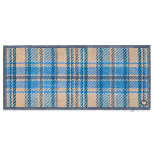 Tartan - Blue Washable Doormat