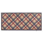 Overhead of Hug Rug black tartan paw washable runner