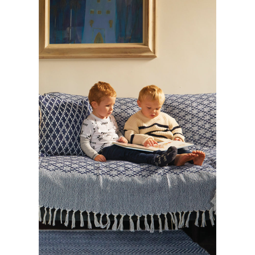 Trellis Throw Navy