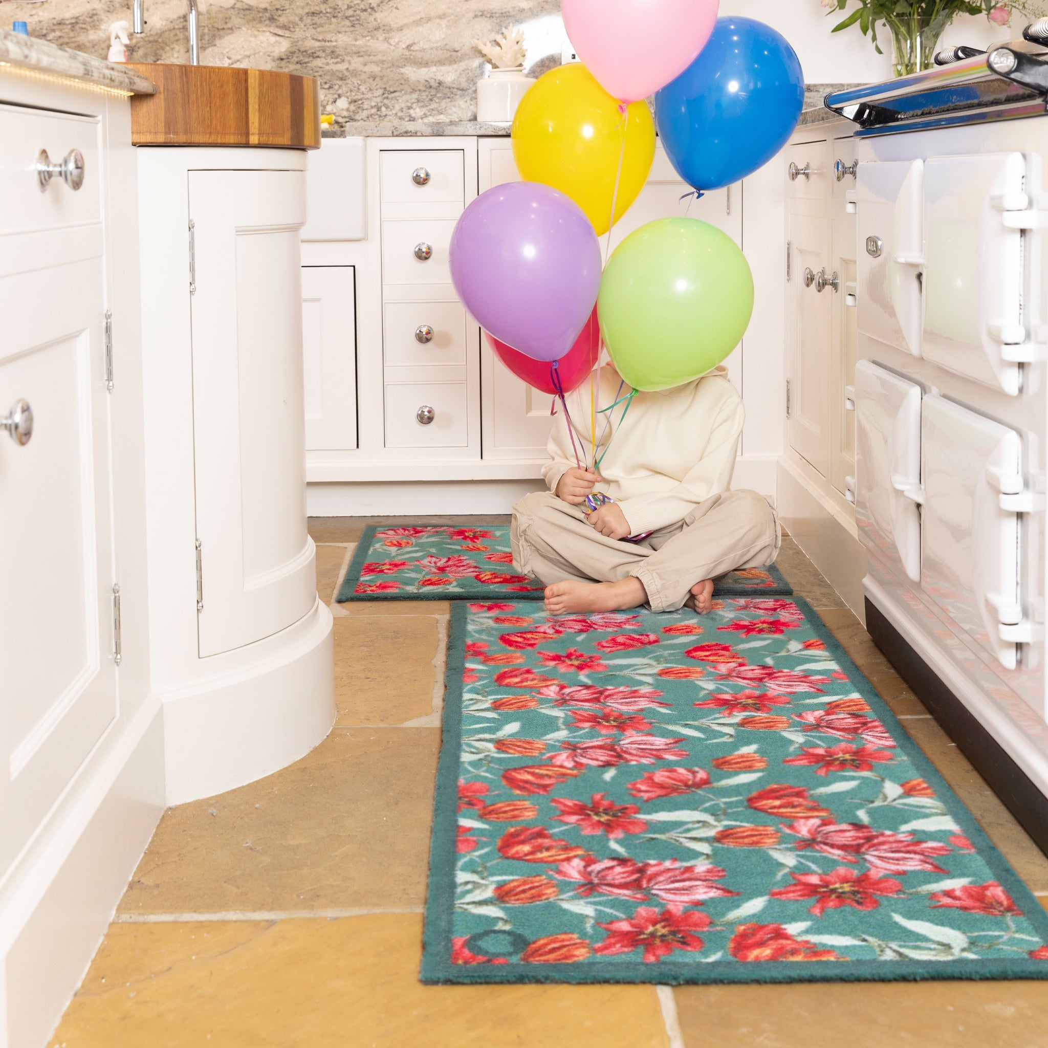Tumbling Tulips Washable Doormat 5