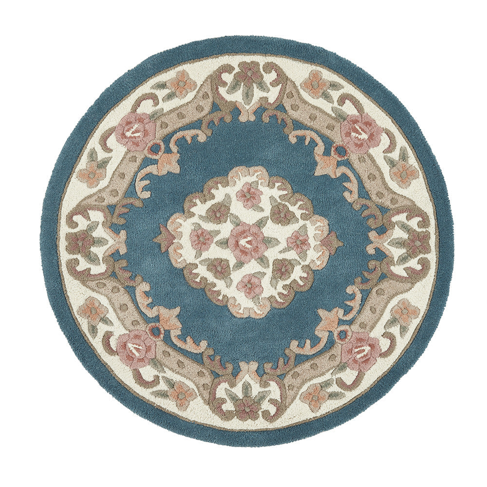 Shensi Aubusson Rug in Blue 4