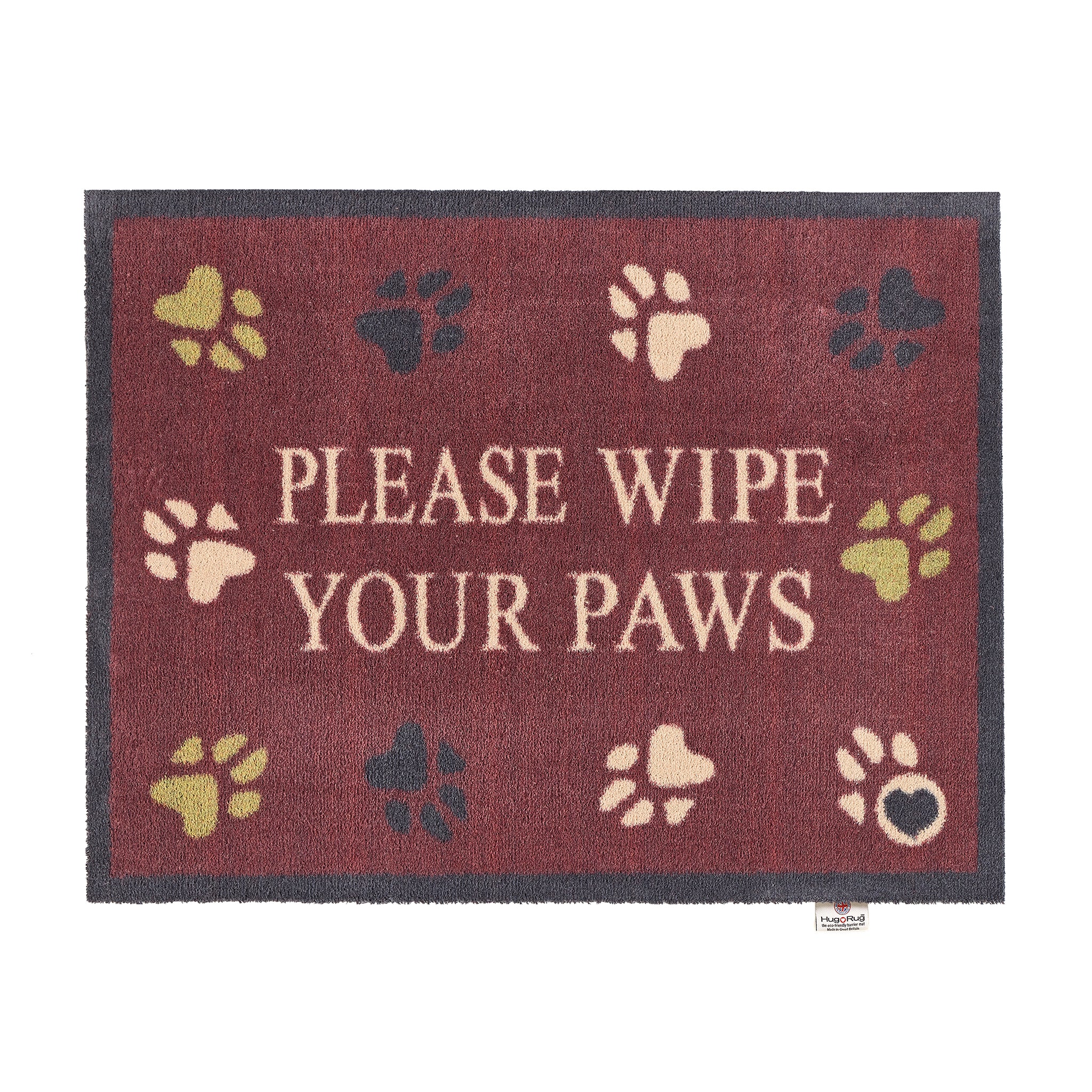 Wipe Your Paws Burgundy