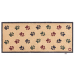 Overhead of Hug Rug beige wipe your paws washable runner