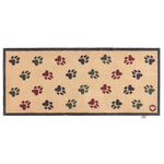 Overhead of Hug Rug beige wipe your paws washable runner