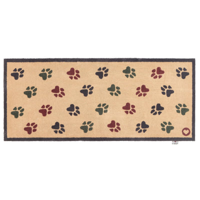 Overhead of Hug Rug beige wipe your paws washable runner
