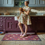 Hug Rug Burgundy Wipe Your Paws Washable Kitchen Runner