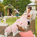 Herringbone Throw Coral Pink 2