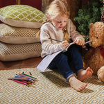 Diamond Washable Rug Gold 3