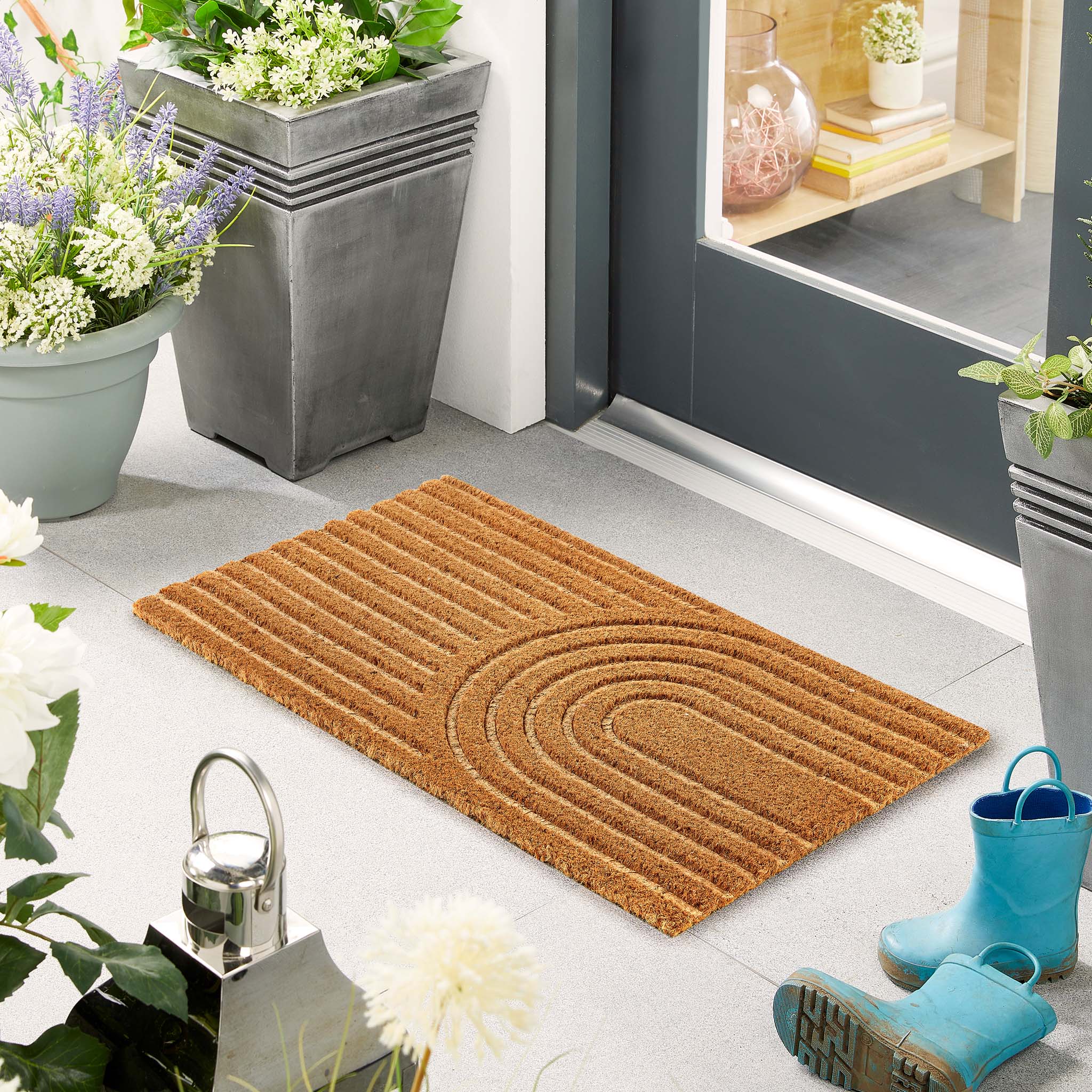 Embossed Coir Curve Doormat 2