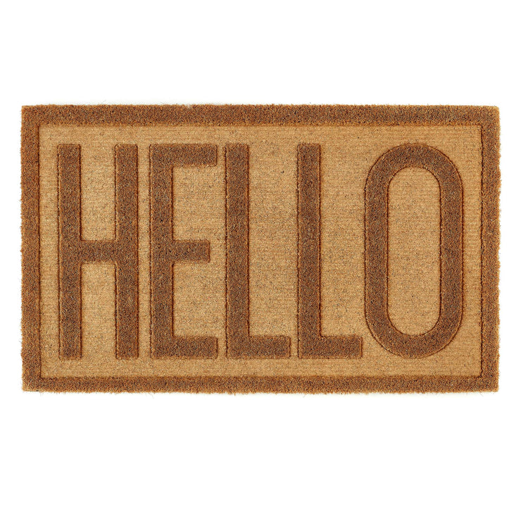 Embossed Coir Hello