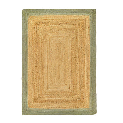 Jute Border Rug Sage Green 1