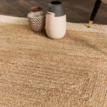 Jute Border Rug Natural White 7