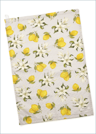 Lemons & Lilies Tea Towel