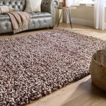 Rocks Shaggy Wool Rug Natural 5