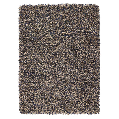 Rocks Shaggy Wool Rug Navy 1