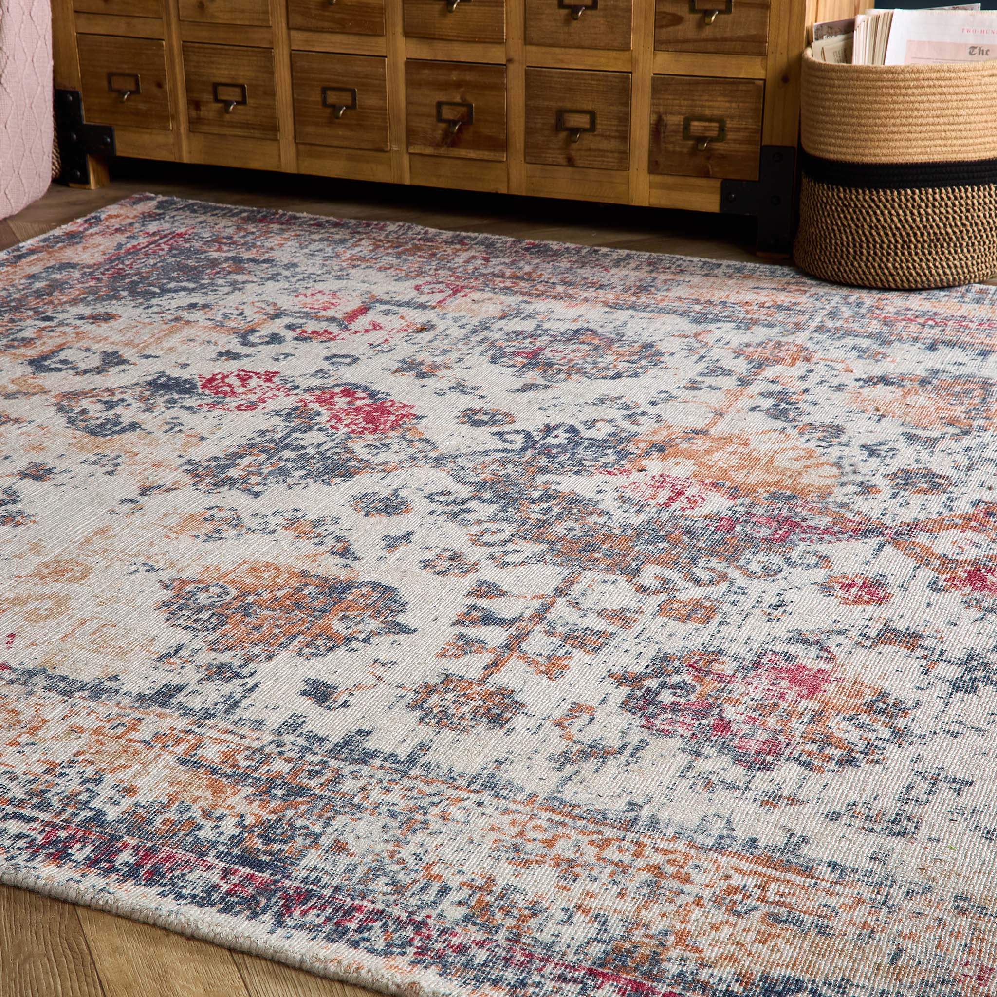 Vogue Rug Navy/Rust 4