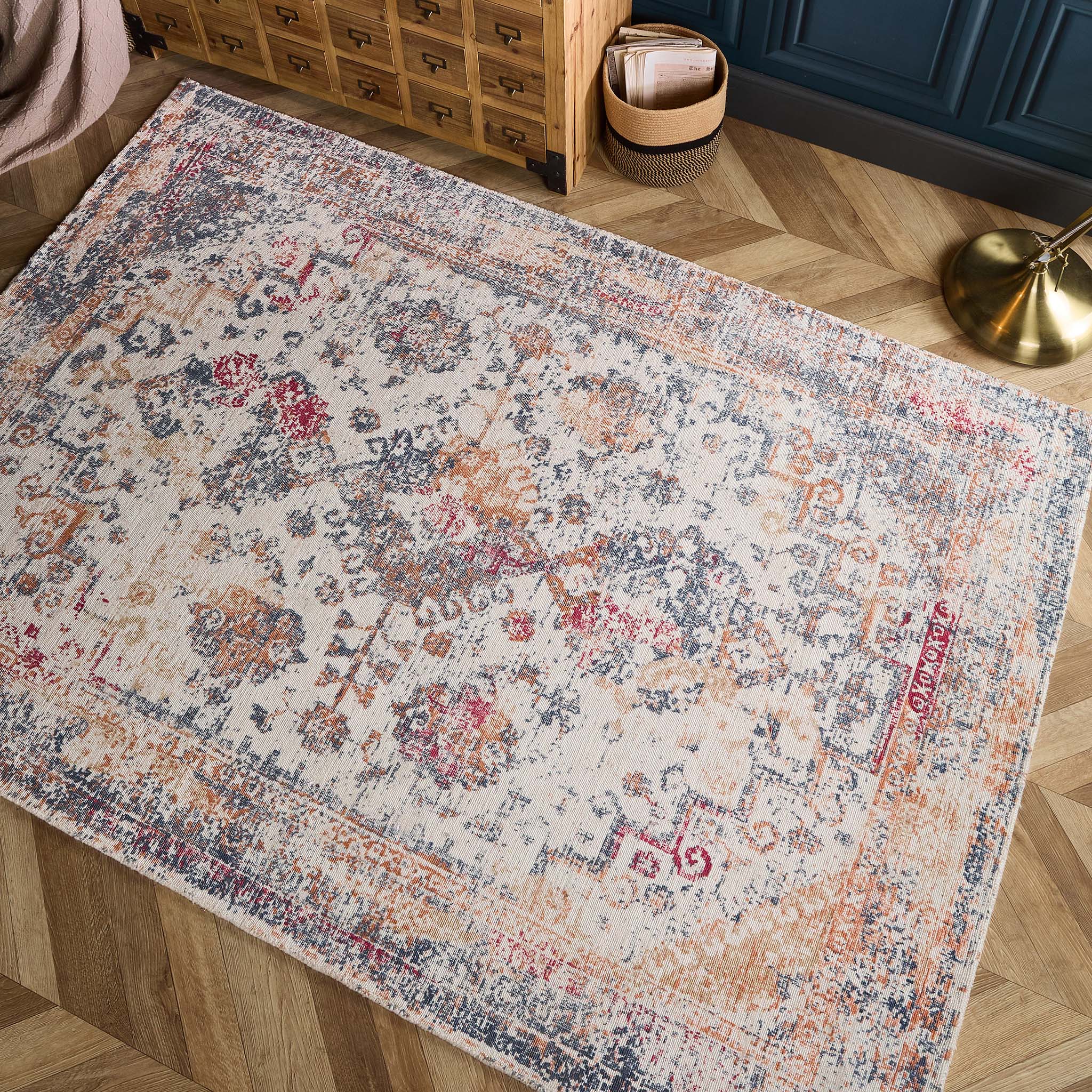 Vogue Rug Navy/Rust
