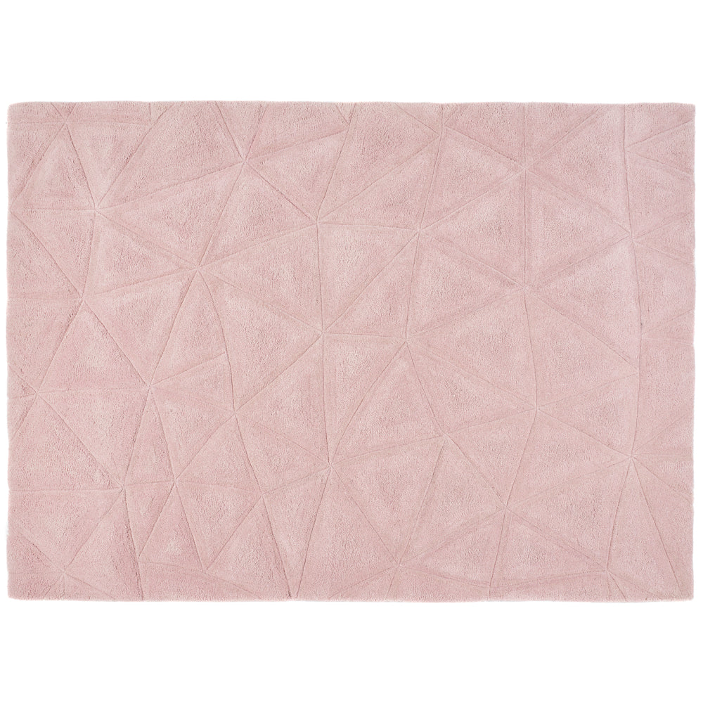 3D Triangles Rug Pink