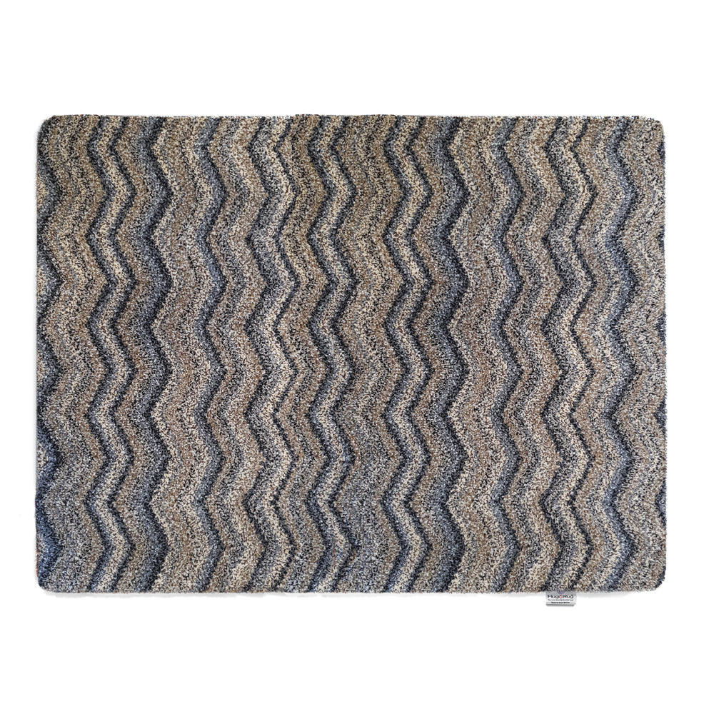 Plain - Ribbon Grey Zig Zag Doormat