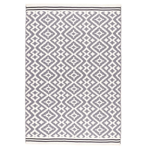 Aztec Washable Rug Ghost Grey/Dark Grey