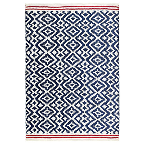 Aztec Washable Rug Navy/Red