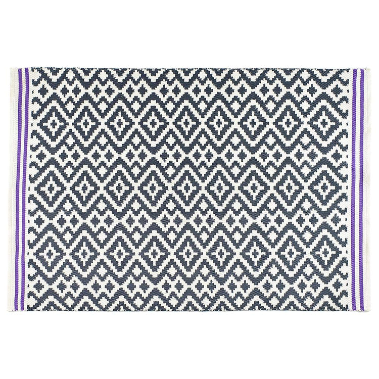 Aztec Washable Rug Warm Grey/Purple