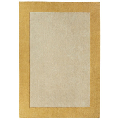 Borders Wool Rug Ochre 1