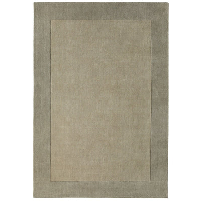 Borders Wool Rug Taupe 1