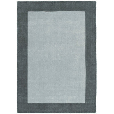 Borders Wool Rug Grey 1