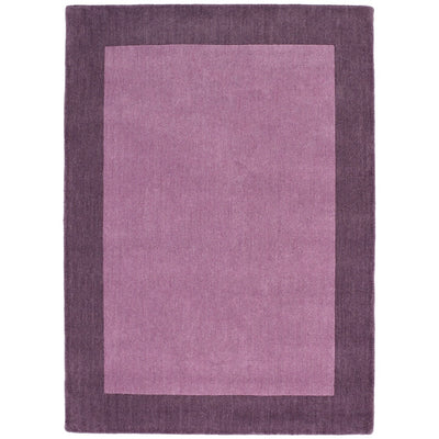 Borders Wool Rug Mauve 1